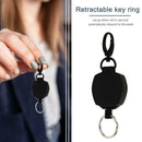 Resilience Steel Wire Elastic Keychain Recoil Retractable Key Ring (Square) A