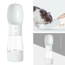 Portable Pet Dog Outdoor Travel Water Bowl Bottle Drinking Food Dish Feeder Gray