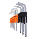9PCS Durable Reinforced Toughen Metric Ball Ended Hex Allen Key Wrench Set