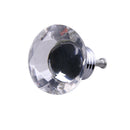 1X 40mm Diamond Shape Clear Crystal Glass Drawer Cabinet Pull Handle Knob