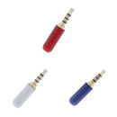 3Pcs 4Pole 3.5mm Male Headphone Jack Plug Metal Audio Soldering Headset