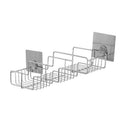 Nail-Free Stainless Steel Bathroom Corner Frame Cosmetics Rack With Single