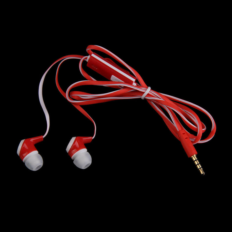 SY-018 Stylish In-ear Hands free with Microphone Flat Earphones