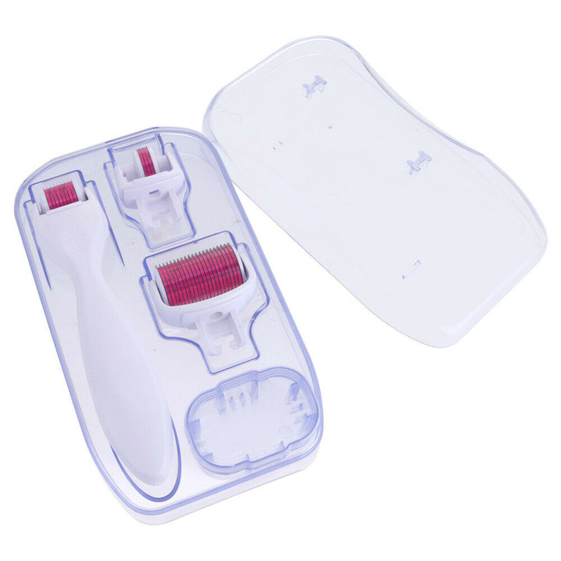 4in1 0.5/1.0/1.5mm Titanium Derma Roller Needle Therapy facial Care Treat