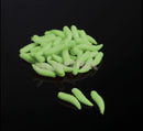 50Pcs 1.6cm Soft Plastic Fishing Lures Maggots Grubs Worms Baits Trout Bream3C