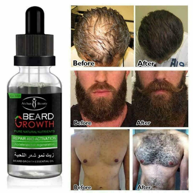 Man Beard Mustache Growth Oil Eyebrow Hair Growth Treatments Liquid Reliabl P5P0