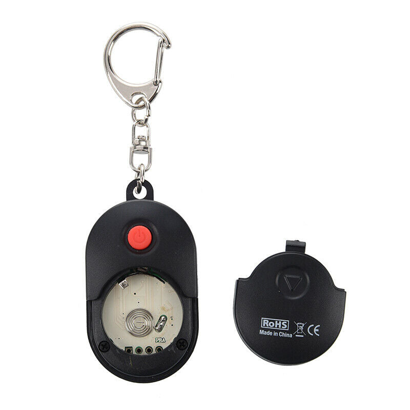 Mini Key Ring LCD Digital Chromatic Tuner with Mic Black