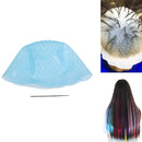 Silicone Hair Styling Coloring Cap + Hook Needle Color Dye Highlighting Dy Ew