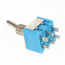 5Pcs MTS202 ON/Off/On Mini Toggle Switch 6mm 6A125VAC 3A 250VAC 6-Pins Blue
