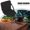 Outdoor Cushion Chair Camping Beach Foldable Seat Pad with Backrest (Black)