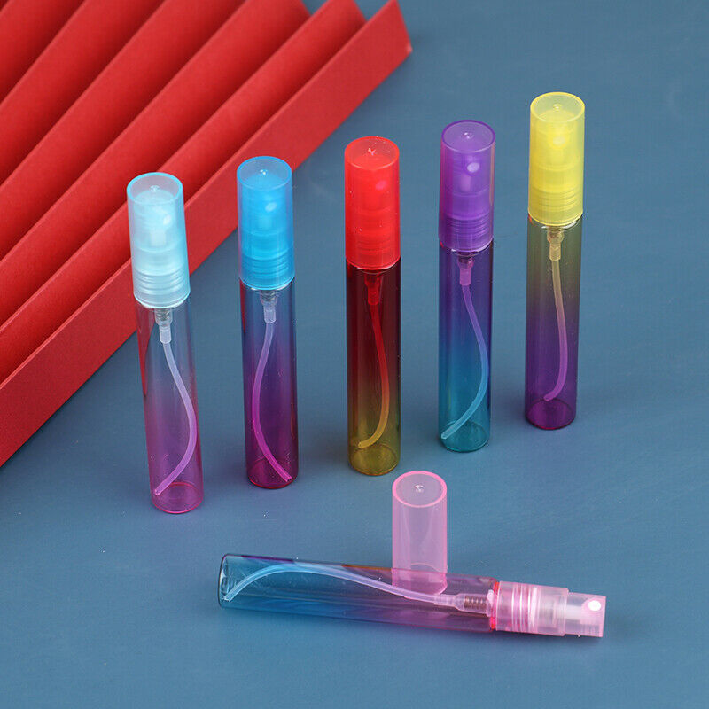 6pcs 6 color gradient 8ml glass spray bottle cosmetic sub-bottleB Hn