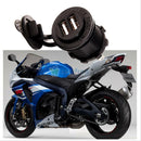 12V Dual USB Port Motorcycle Car Cigarette Lighter Socket Charger