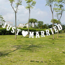Photo Booth Props Just Married Wedding Decoration Bunting Garland Banner Decor