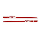 2pcs Car Side Body Vinyl Decals Long Stripe Stickers for Mercedes-Benz(Red)
