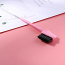 Double Sided Hair Edge Brushes Comb Pin Tail Hair Styling Tool (Pink) A