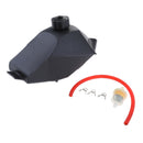 Black Gasoline Fuel Tank w/ Cap + Red Hose 12 inch + Fuel Filter for 47cc 49cc