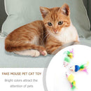 6pcs/Set Fur False Plush Mouse Cage Pet Cat Feathers Rat Interactive Toys