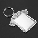 Lot of 5 Pcs Keychain Ring DIY Clothes Shaped Blank Photo Frame 5.2x5.6cm Y8Y2