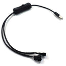 Copper USB To 4-Pin 2 Way SwithConnector Adapter Cable For 5V Computer PC Fan JR