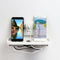 Compact Mobile Phone Charge Adapter Wall Holder Storage Rack Shelves Organi E7F7