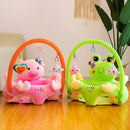 Baby Sofa Support Seat Cover Learning To Sit Plush Chair w/o Filler (Pig)