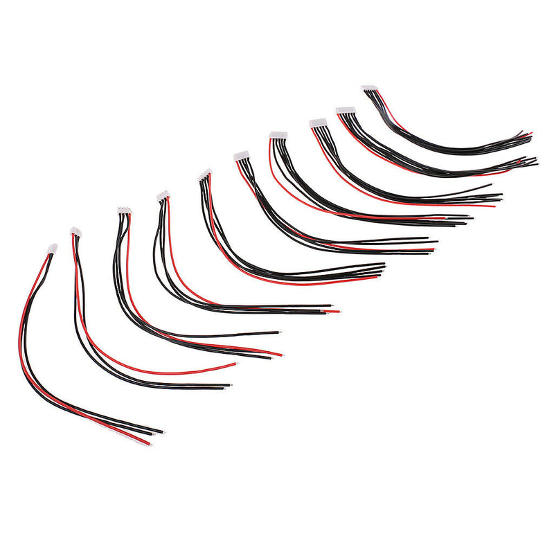 10 Pieces JST-XH Plug Charger Cable Adapter 2-6 S RC Battery Charging Cable