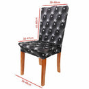 Removable Spandex Elastic Stretch Chair Covers Seat Cover, black