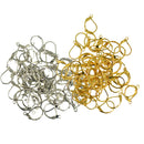 100pcs Brass French Leverback Earrings Hooks with Open Loop Findings DIY