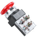 AC 600V 6A 38mm 1.5" Red Sign Momentary Mushroom Push Button Switch 1 NO 1  N9C8