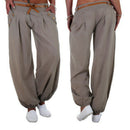 Women Fashion Plus Size Solid Color Harem Long Pants Casual Loose High Wais