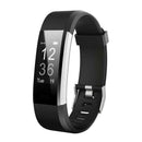 Silicone Sport Wrist Strap Watch Band for ID115Plus HR Smartwatch (Black) A