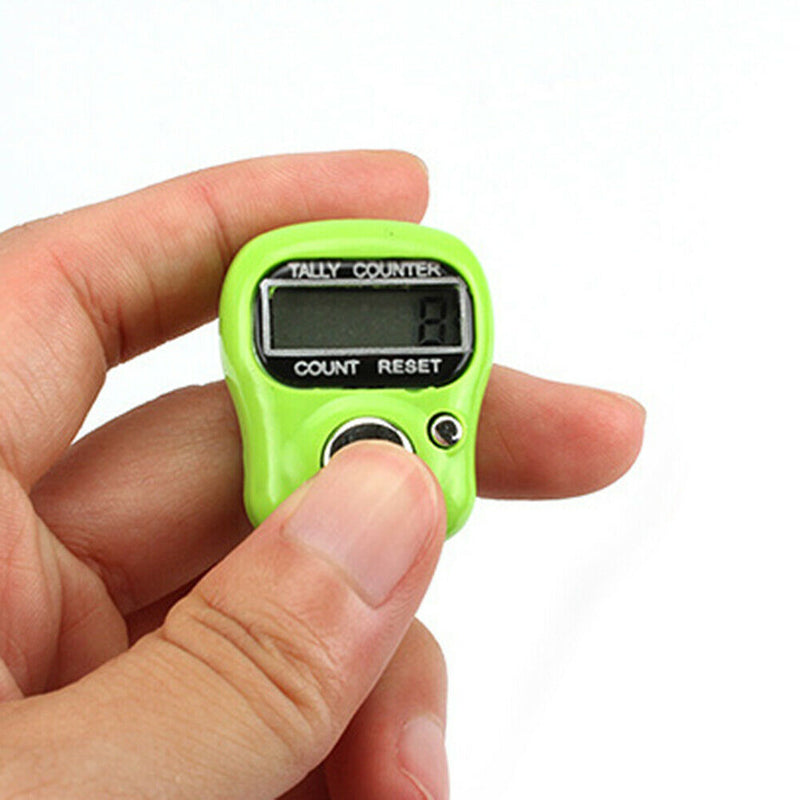 Electronic Finger Counter Ring LED Portable Digital Row Tally Pedometer A
