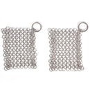 Stainless Steel Cast Iron Cleaner Chainmail Scrubber HomeCookware Kitchen Tool3C