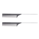 2x Pro 8.9'' Salon Antistatic Pintail Styling Hair Combs Highlight Comb Gray