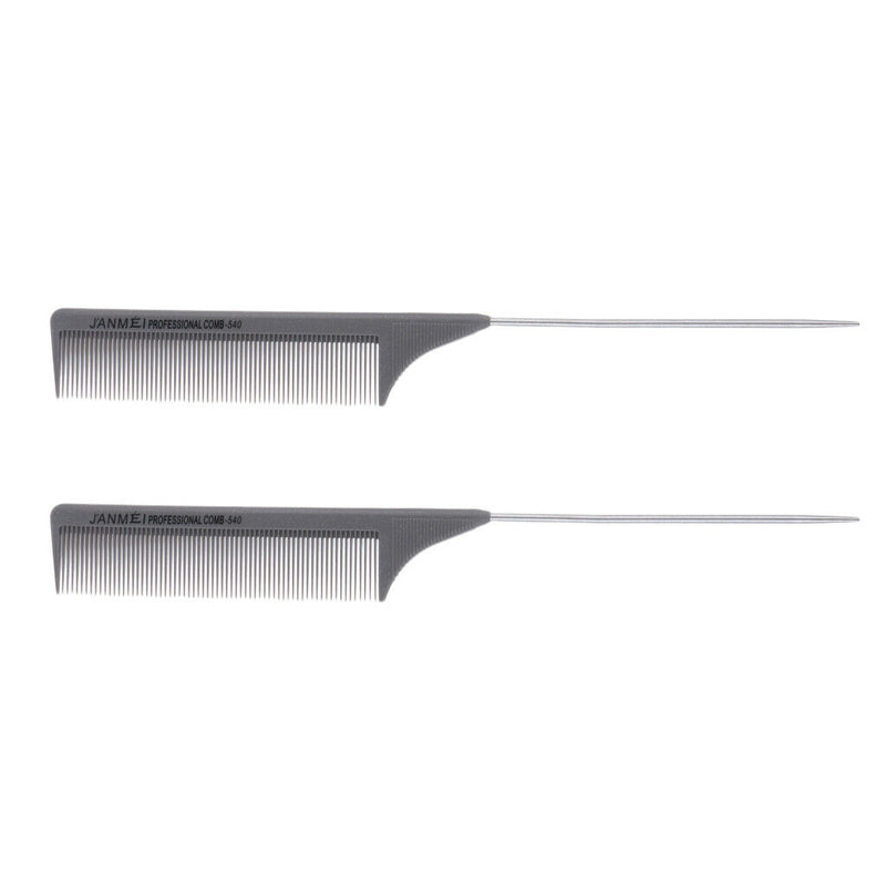 2x Pro 8.9'' Salon Antistatic Pintail Styling Hair Combs Highlight Comb Gray