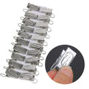 40pcs Stainless Steel Curtain Rod Clip Rings Drapery Clips