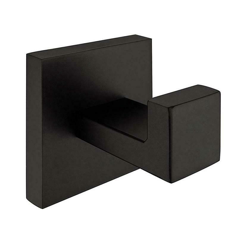 Black Towel Coat Hook 304 stainless steel Bathroom Clothes Cabinet Closet H R9A2