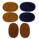 3 Pairs Suede Sew on Elbow Knee Patches DIY Repair Applique Brown Tan Blue