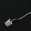 10ft RJ11 6P4C Connector Flat Telephone Cable Clear Gray Y6R5
