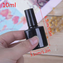 10ml Empty Nails Polish Bottle Black Glass With Agitator Mixing Ball Nail pol OZ