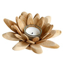 Wooden Tea Light Lotus Shape Candle Holders for Rustic Wedding Party