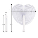 Set of 24 Handheld Fan Paper Folding Heart Shaped round fans for paper fans B9B4
