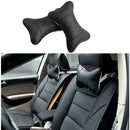 Car Rest Cushion Headrest Pillow PU Leather Bone Shape Mat Pad Neck Holder Brace