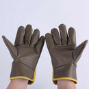 Welding Gloves 10" Cowhide Leather Protective Work Gloves Work Gloves, Brown