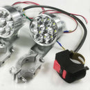 Motorcycle Handlebar Headlight Fog Spot Light Waterproof On Off Switch Bla AVX