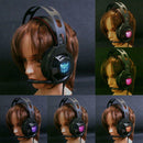 2.2m Wired 3.5mm Plug Headset Gaming Earphone with LED Light Microphone A
