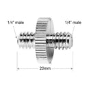 1/4" Male to 1/4" Male Threaded Camera Screw Adapter Holder NEU For Tripod G1B9