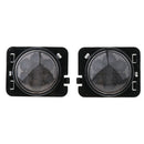 2x LED Turning Signal + Fender Side Marker Light Smoke Lens Fits For Jeep