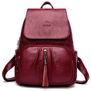 Soft Surface Pu Leather Tassel Solid Color Travel Bag Casual Fashion Travel