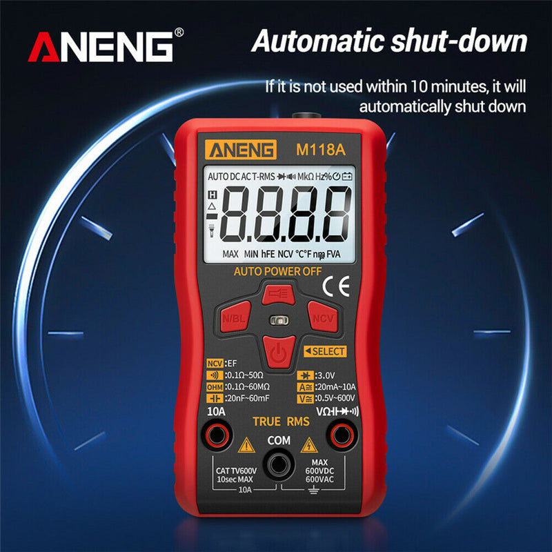 M118A Digital Multimeter True RMS AC/DC Voltage Current Meter NCV Tester